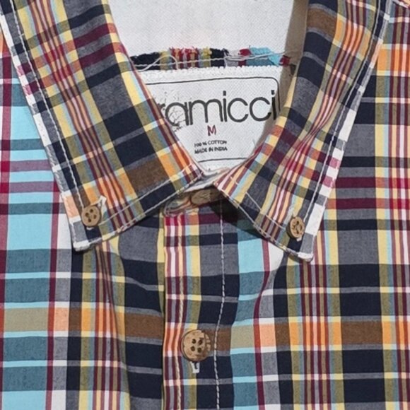 Gramicci Men's 100% Cotton Wood Buttons SS BF Shirt - Multi Plaid - Sz M* - Picture 2 of 5